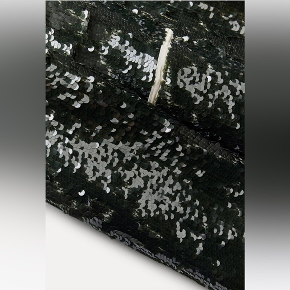 Zara green SEQUIN BLAZER ZW COLLECTION party wedding - Picture 10 of 11